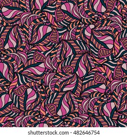 Seamless abstract pattern for printing on fabric or paper. Hand drawn background.