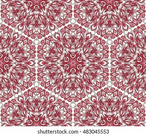 Seamless abstract pattern for printing on fabric or paper. Hand drawn background.