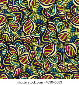 Seamless abstract pattern for printing on fabric or paper. Hand drawn background.