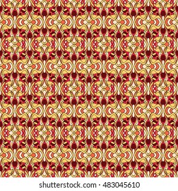 Seamless abstract pattern for printing on fabric or paper. Hand drawn background.