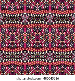 Seamless abstract pattern for printing on fabric or paper. Hand drawn background.