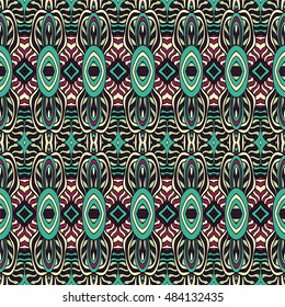 Seamless abstract pattern for printing on fabric or paper. Hand drawn background.
