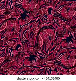 Seamless abstract pattern for printing on fabric or paper. Hand drawn background.