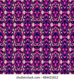 Seamless abstract pattern for printing on fabric or paper. Hand drawn background.
