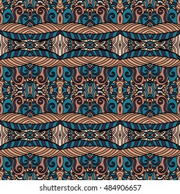 Seamless abstract pattern for printing on fabric or paper. Hand drawn background.