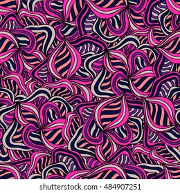 Seamless abstract pattern for printing on fabric or paper. Hand drawn background.