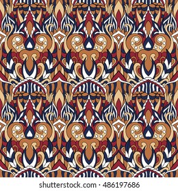 Seamless abstract pattern for printing on fabric or paper. Hand drawn background.
