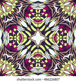 Seamless abstract pattern for printing on fabric or paper. Hand drawn background.