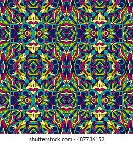 Seamless abstract pattern for printing on fabric or paper. Hand drawn background.