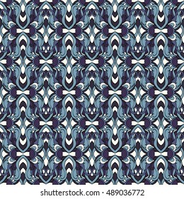 Seamless abstract pattern for printing on fabric or paper. Hand drawn background.