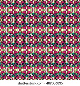 Seamless abstract pattern for printing on fabric or paper. Hand drawn background.