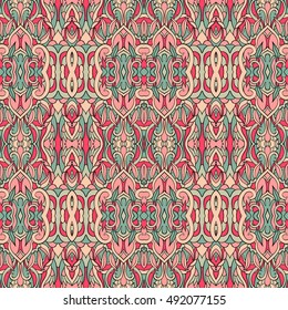 Seamless abstract pattern for printing on fabric or paper. Hand drawn background.