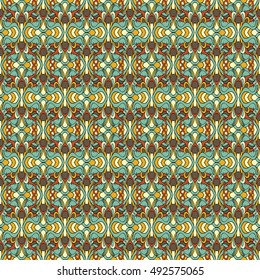 Seamless abstract pattern for printing on fabric or paper. Hand drawn background.