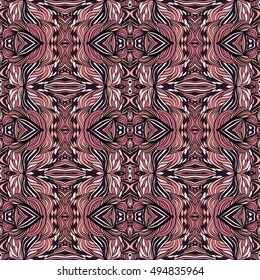 Seamless abstract pattern for printing on fabric or paper. Hand drawn background.