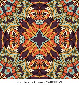 Seamless abstract pattern for printing on fabric or paper. Hand drawn background.