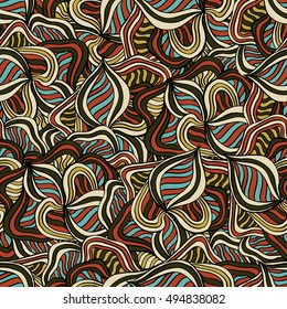 Seamless abstract pattern for printing on fabric or paper. Hand drawn background.
