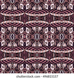 Seamless abstract pattern for printing on fabric or paper. Hand drawn background.