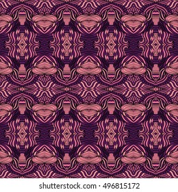 Seamless abstract pattern for printing on fabric or paper. Hand drawn background.
