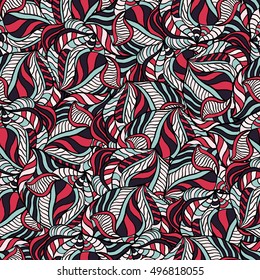 Seamless abstract pattern for printing on fabric or paper. Hand drawn background.