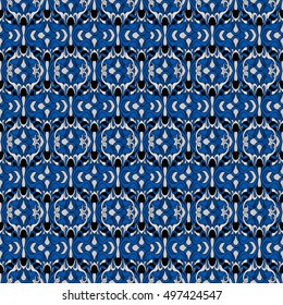 Seamless abstract pattern for printing on fabric or paper. Hand drawn background.