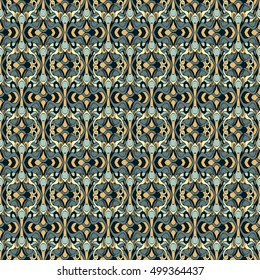 Seamless abstract pattern for printing on fabric or paper. Hand drawn background.