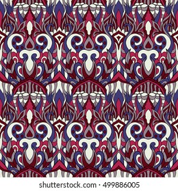 Seamless abstract pattern for printing on fabric or paper. Hand drawn background.
