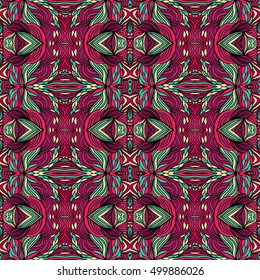 Seamless abstract pattern for printing on fabric or paper. Hand drawn background.