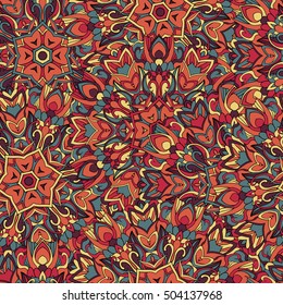 Seamless abstract pattern for printing on fabric or paper. Hand drawn background.