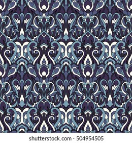 Seamless abstract pattern for printing on fabric or paper. Hand drawn background.