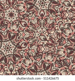 Seamless abstract pattern for printing on fabric or paper. Hand drawn background.