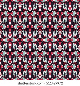Seamless abstract pattern for printing on fabric or paper. Hand drawn background.