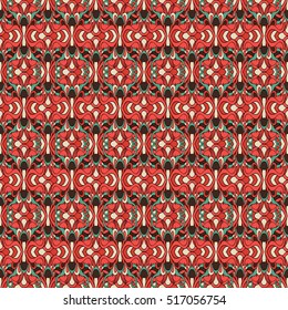 Seamless abstract pattern for printing on fabric or paper. Hand drawn background.