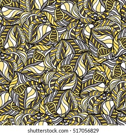 Seamless abstract pattern for printing on fabric or paper. Hand drawn background.