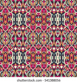 Seamless abstract pattern for printing on fabric or paper. Hand drawn background.