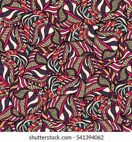 Seamless abstract pattern for printing on fabric or paper. Hand-drawn background.
