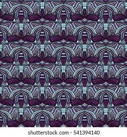 Seamless abstract pattern for printing on fabric or paper. Hand-drawn background.