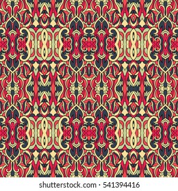 Seamless abstract pattern for printing on fabric or paper. Hand-drawn background.