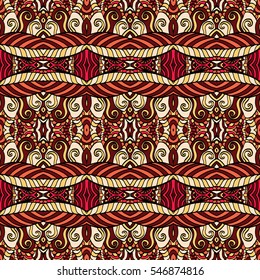 Seamless abstract pattern for printing on fabric or paper. Hand drawn background.