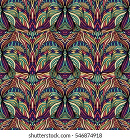 Seamless abstract pattern for printing on fabric or paper. Hand drawn background.