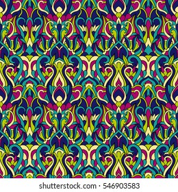 Seamless abstract pattern for printing on fabric or paper. Hand drawn background.