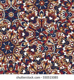 Seamless abstract pattern for printing on fabric or paper. Hand drawn background.