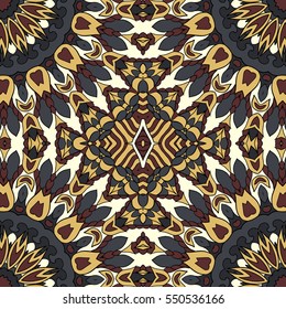 Seamless abstract pattern for printing on fabric or paper. Hand drawn background.