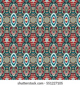 Seamless abstract pattern for printing on fabric or paper. Hand drawn background.