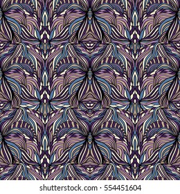 Seamless abstract pattern for printing on fabric or paper. Hand drawn background.