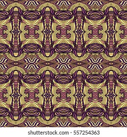 Seamless abstract pattern for printing on fabric or paper. Hand drawn background.