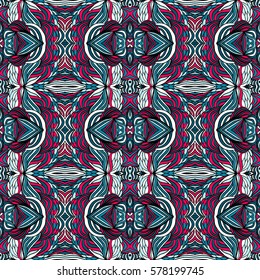Seamless abstract pattern for printing on fabric or paper. Hand drawn background.
