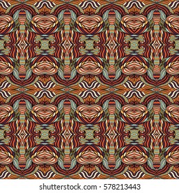 Seamless abstract pattern for printing on fabric or paper. Hand drawn background.