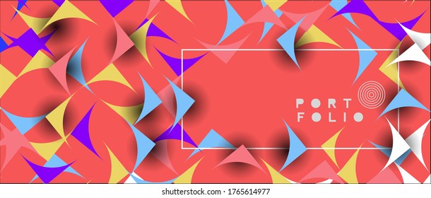 Seamless abstract pattern promotion dynamic geometric motion shapes. Pattern for cover design, poster, banner, card, greeting, business, decoration.