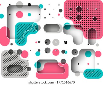 Seamless abstract pattern promotion dynamic geometric circle shapes. Pattern for cover design, poster, banner, card, greeting, business, decoration.