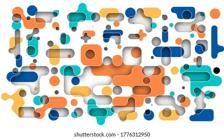 Seamless abstract pattern promotion dynamic geometric circle shapes. Pattern for cover design, poster, banner, card, greeting, business, decoration.